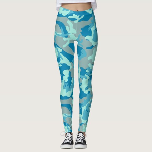 Muster der BlueBlast-Camouflage Leggings (Vorderseite)