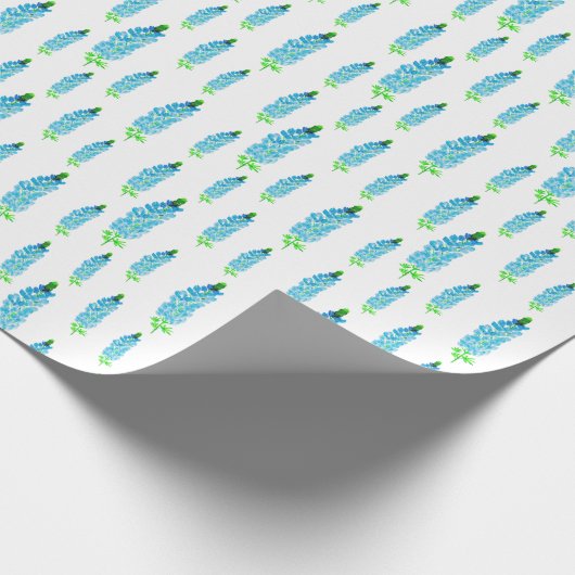 Muster der Bluebonnets für Frühjahrswasser Geschenkpapier (Ecke)