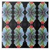 Muster der blühenden Kaktus Fliese (Vorderseite)