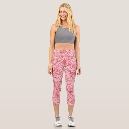 Muster der Blume 14 Capri Leggings (Vorderseite)
