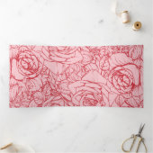 Muster der Blume 14 Dreifach Gefaltete Urlaubskarte (Innenseite)