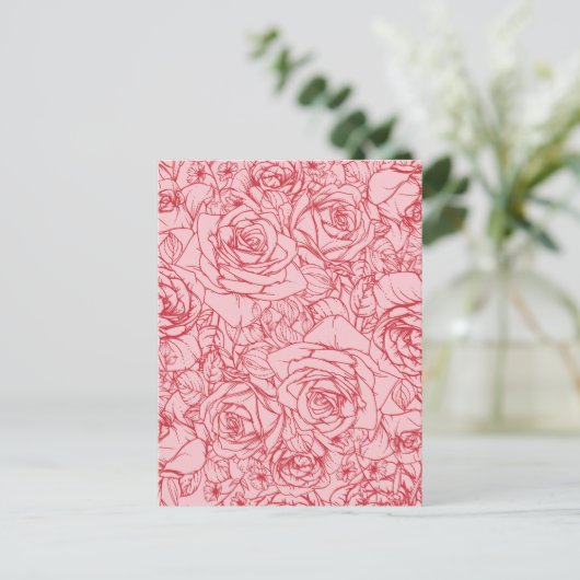 Muster der Blume 14 Feiertagspostkarte (Stehend Vorderseite)