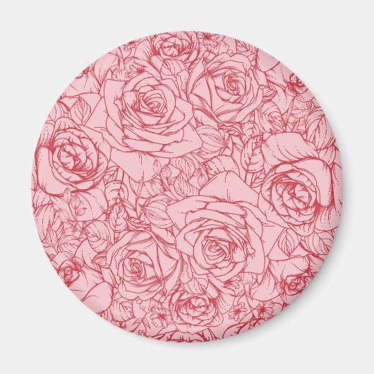 Muster der Blume 14 Magnet (Vorne)