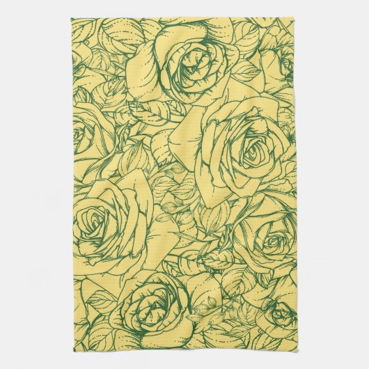 Muster der Blume 15 Geschirrtuch (Vertikal)