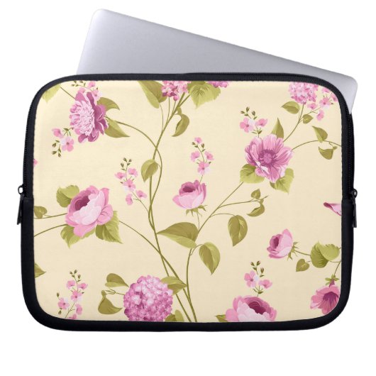 Muster der Blume 16 Laptopschutzhülle (Vorderseite)