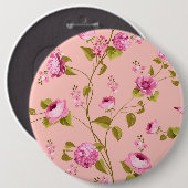 Muster der Blume 17 Button (Vorne & Hinten)