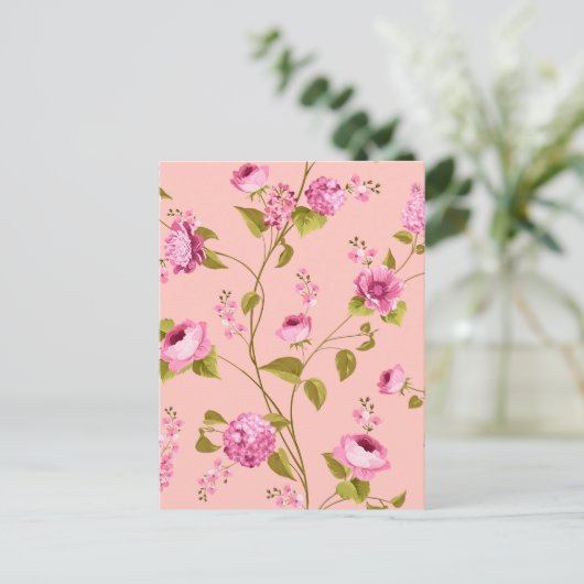 Muster der Blume 17 Feiertagspostkarte (Stehend Vorderseite)