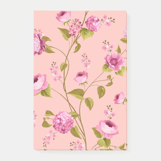 Muster der Blume 17 Post-it Klebezettel (Vorderseite)