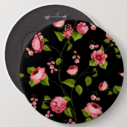 Muster der Blume 18 Button (Vorne & Hinten)