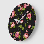 Muster der Blume 18 Große Wanduhr (Winkel)