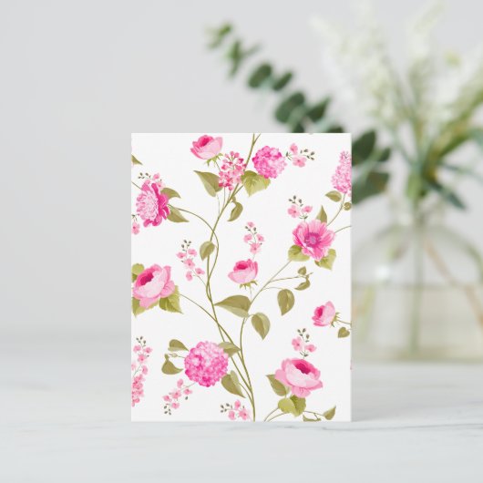 Muster der Blume 19 Feiertagspostkarte (Stehend Vorderseite)