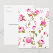Muster der Blume 19 Feiertagspostkarte (Vorne/Hinten)