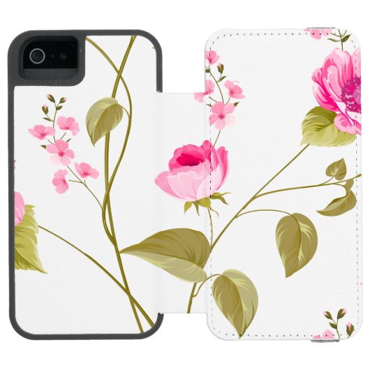 Muster der Blume 19 Incipio iPhone Geldbeutel-Hülle (Folio Geöffnet)