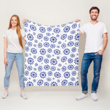 Muster der Blume Blau und Weiß Abstrakt Daisy