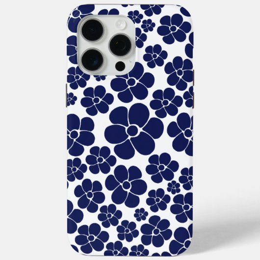 Muster der Blume - Blau und Weiß Case-Mate iPhone Hülle (Rückseite)
