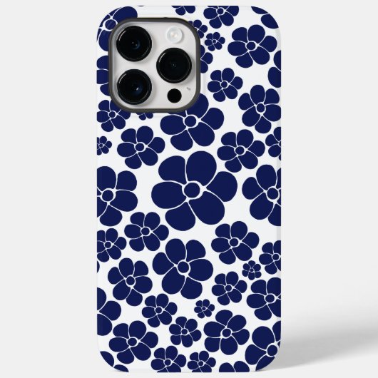 Muster der Blume - Blau und Weiß Case-Mate iPhone Hülle (Rückseite)