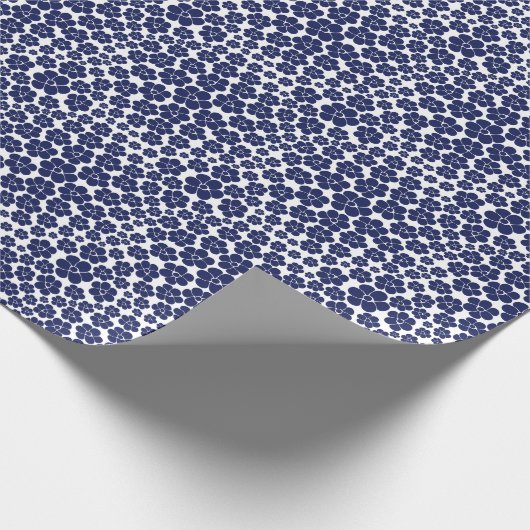 Muster der Blume - Blau und Weiß Geschenkpapier (Ecke)
