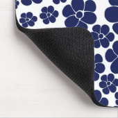 Muster der Blume - Blau und Weiß Mousepad (Ecke)