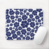 Muster der Blume - Blau und Weiß Mousepad (Mit Mouse)
