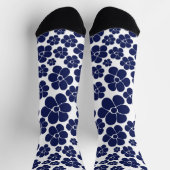 Muster der Blume - Blau und Weiß Socken (Oben)