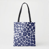 Muster der Blume - Blau und Weiß Tasche (Vorderseite)