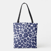 Muster der Blume - Blau und Weiß Tasche (Rückseite)