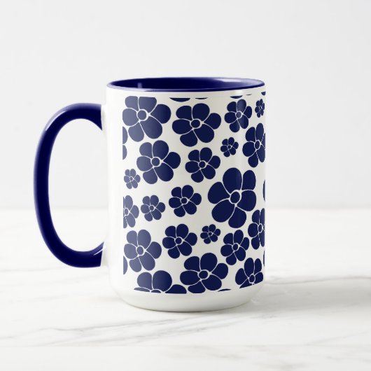 Muster der Blume - Blau und Weiß Tasse (Links)