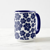 Muster der Blume - Blau und Weiß Tasse (VorderseiteRechts)