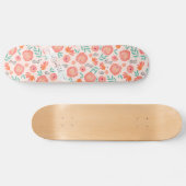 Muster der Blume Coral Pink Skateboard (Horizontal)