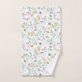 Muster der Blume der Aquarellfrüchte Badhandtuch Set (Handtuch)