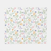 Muster der Blume der Aquarellfrüchte Fleecedecke (Vorderseite (Horizontal))