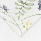 Muster der Blume der Aquarellfrüchte Fleecedecke (Ecke)
