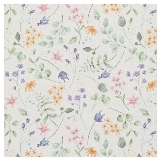 Muster der Blume der Aquarellfrüchte Stoff (Nahaufnahme)