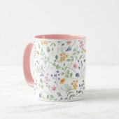 Muster der Blume der Aquarellfrüchte Tasse (Vorderseite Links)