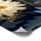 Muster der Blume der Pflanze Poster (Ecke)