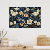 Muster der Blume der Pflanze Poster (Küche)