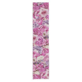 Muster der Blume der rosa weißen Lavendel-Rose Kurzer Tischläufer (Vorderseite)