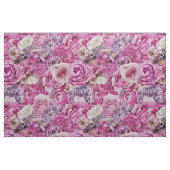 Muster der Blume der rosa weißen Lavendel-Rose Stoff (Fat Quarter (45,7 x 55,9 cm))