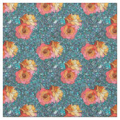 Muster der Blume der Rose gegen den mosaikischen H Stoff (Nahaufnahme)