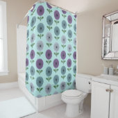 Muster der Blume des Atomalters Duschvorhang (Beispiel)