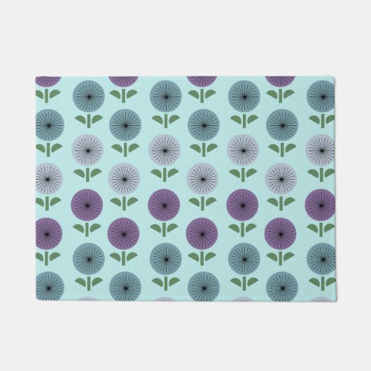 Muster der Blume des Atomalters Fußmatte (Vorderseite)