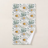 Muster der Blume des Baummohns Badhandtuch Set (Handtuch)