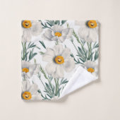 Muster der Blume des Baummohns Badhandtuch Set (Waschlappen)