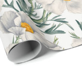 Muster der Blume des Baummohns Geschenkpapier (Rolleneckpunkt)