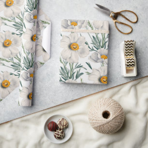 Muster der Blume des Baummohns Geschenkpapier