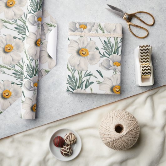 Muster der Blume des Baummohns Geschenkpapier (Kunsthandwerk)