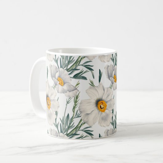 Muster der Blume des Baummohns Kaffeetasse (Vorderseite Links)