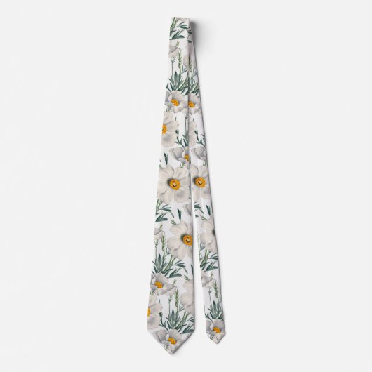 Muster der Blume des Baummohns Krawatte (Vorderseite)
