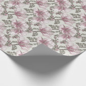 Muster der Blume des rosa Hibiskus Geschenkpapier (Ecke)