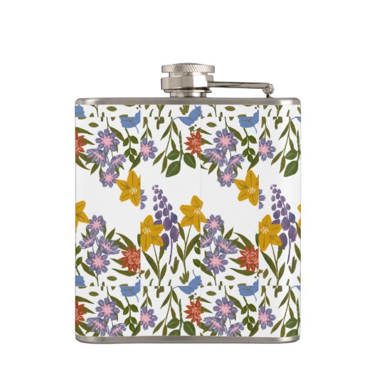 Muster der Blume Flachmann (Rückseite)